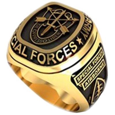 China High End Non-Corrosive Quality Men's Ring Military Jewelry US ARMY Rings Unique Military Rings for sale