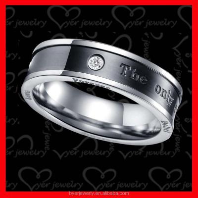 China Engraving logos or slogans be customizable high polished men's stainless steel rings jewelry hot sale in 2017 for sale