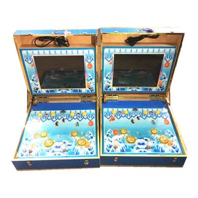 China Portable 2 Palyer Board Net Coin Operated Slot Games Machine Kit Table Gambling Jammer Wooden Cabinet Casino Fishing Gambling Fish for sale