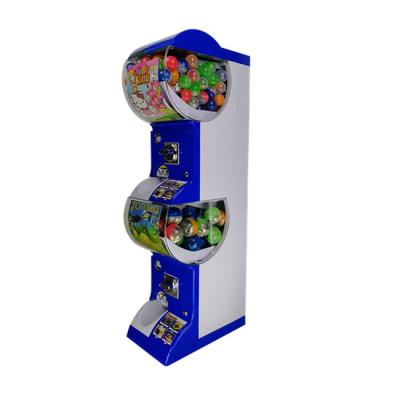 China PP Vendor Double Manual Toy Vending Machine Toys Double Decker Capsule Toy Peanut Attractive Gift Vending Machine for sale