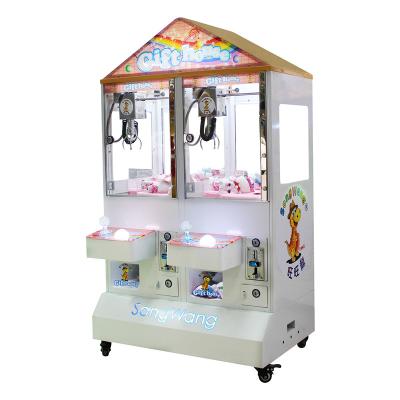 China Metal Vending for 2 Coin Operated Dolls Toy Gifts Claw Game Candy Crane Machine Mini Vending Gift Simulator Story Players Plush Kit for sale