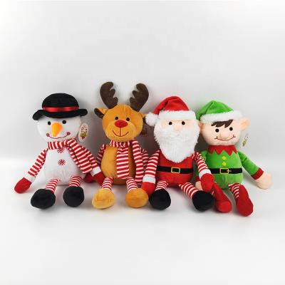 China Plush Sofe Stuffed Toy Plush Christmas Character Plush Elf Reindeer Santa Claus Stuffed Plush Snowman for sale