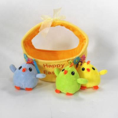 China Fasion & Factory wholesale custom kawaii cute bunny stuffed plush bunny toys with Easter basket for sale