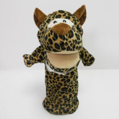 China Child Environmental Hand Puppet, Leopard Make Hand Puppet, Animal Plush Hand Puppet Toy for sale