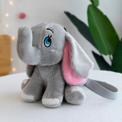 China Fasion & Cute Gray Kawaii Animal School Bag Kids Gift Plush Elephant Toy Stuffing Backpack With Big Eyes for sale