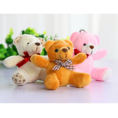 China Plush Toy Logo Branded Promotional Plush Toy Cute Teddy Bear Keychain for sale