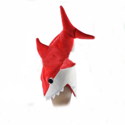 China Creative April Fool Halloween Children's Funny Love Hat Giant Stuffed Plush Toys Shark Piranha Shark Hat for sale