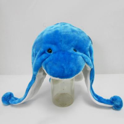 China JOINT Animal Cap Plush Cartoon Earmuff Scarf Dolphin Soft Warm Hats for sale