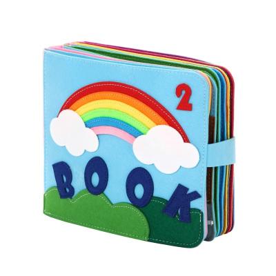 China Eco-friendly Material Sensory Toys Toddlers Busy Book Felt Quiet Felt Book Study Book Basic Busy Skills Children Busy Felt Busy Book for sale