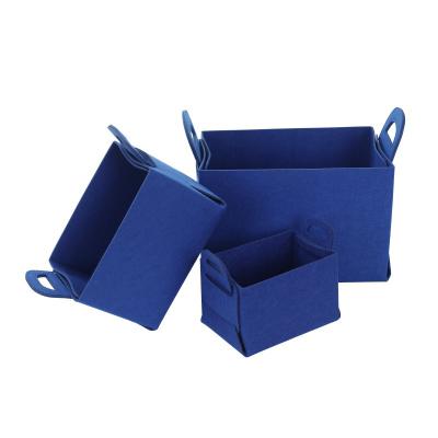 China Custom Logo Viable Folding Felt Firewood Storage Basket Bin Shelf Bins Bins Organizer Felt Storage Box For Kids for sale