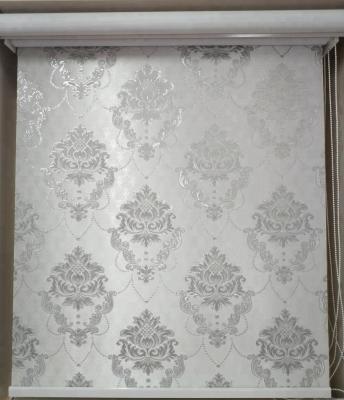 China Durable Damask Design Blackout Roller Shade Fabric for sale