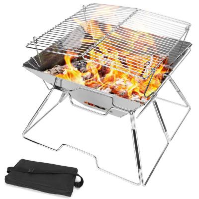 China Adjustable Height Portable Folding Charcoal BBQ Grill Mini Outdoor Camping BBQ Stand for sale