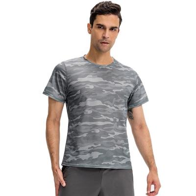 China Anti-wrinkle summer men's casual camouflage printed sports T-shirts O-neck quick-drying running T-shirt for men for sale