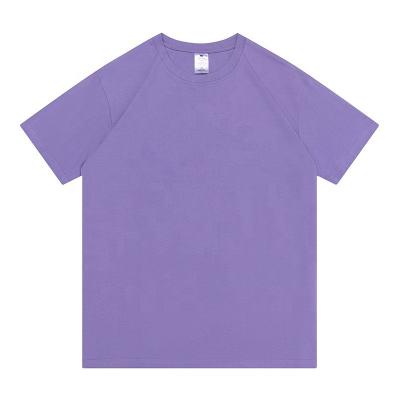 China Fashion 220g Anti-Wrinkle Plain Cotton T-shirt O-Neck Casual Wholesale Breathable Short Warm Shirt Solid T-shirt For Unisex for sale