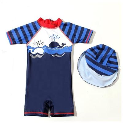 China New Children's Surfing Suit Baby Boys Swimwear Breathable Three-Piece Sunscreen Boy's Swimwear Suit For Infants Boy for sale