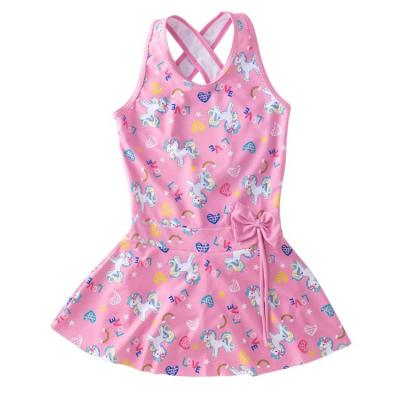 China 2021 New Princess Children's Cute Skirt Swimsuit One-piece Breathable Swimwear For Girls for sale