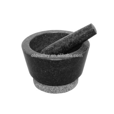 China Viable Hebei Porcelain Granite Mortar And Pestle / Black Pestle And Mortar for sale