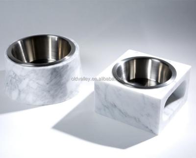 China China Natural Marble Bowl/Pet White Marble Bowl/Marble Bowl for sale