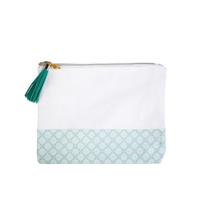 China Schools & White Printed Offices Large Tassel Pull Size Large Capacity Canvas Pencil Pen Bag for sale