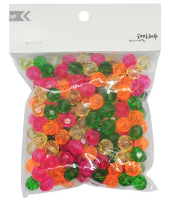 China Acrylic Mixed Colors Faceted Beads for sale