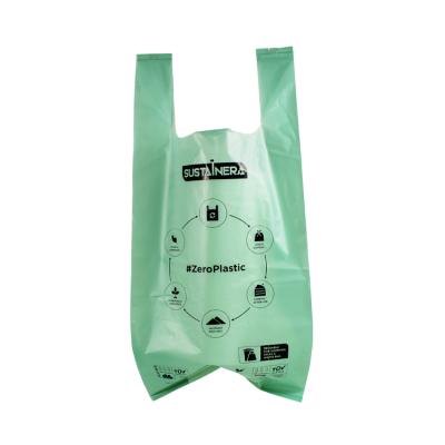 China Widely Eco Friendly No Plastic Shopping Bag 100% Compostable Biodegradable Plastic Shopping Bags (ML20) for sale