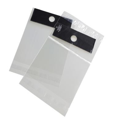 China Recyclable Transparent Plastic Bag With OPP Black Head Card Jewelry Packaging Bag (AD128) for sale