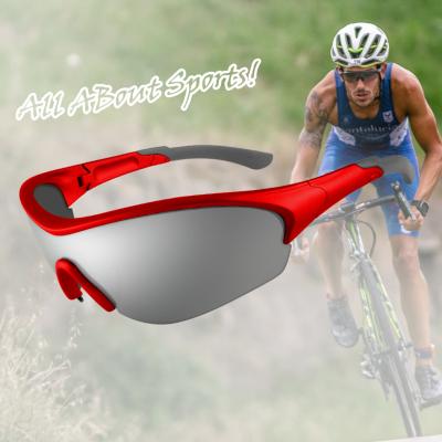 China 400 UV400 Stylish Wrap Brand UV Logo Sports Sunglasses for sale