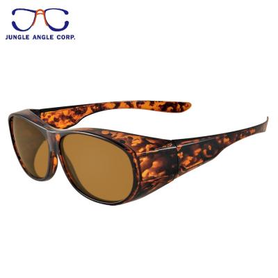 China Polarized lens. Custom Logo Polarized UV400 Night Vision Fitover Sunglasses for sale