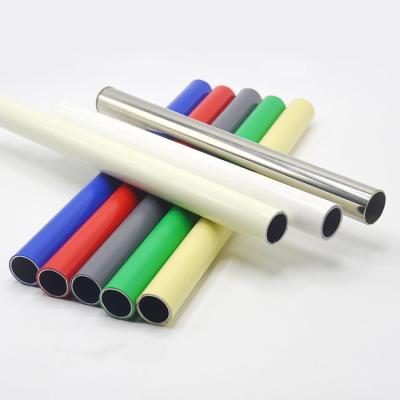 China Structure pipe 28MM ivory pipe PE/ABS coated steel pipe ESD used for workbench flow rack popular in factory lean pipe/tube production for sale