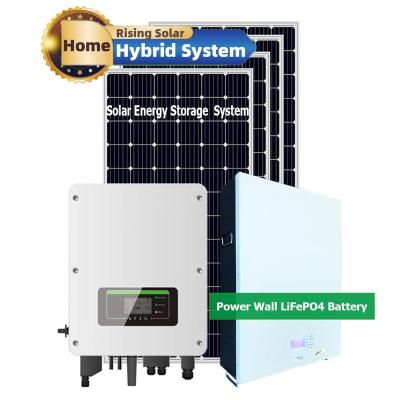 China China solar supplier 5kw 8kw 10kw climb hybrid home use solar power systems with lithium battery RS-10K-HY for sale