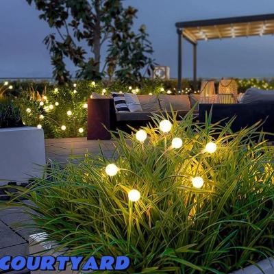 China Amazon Residential Outdoor Portable Camping Firework Light 8/10 Bulbs LED Firefly Garden Wedding Flashing Wind Dancing Solar Lights for sale