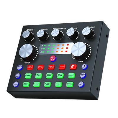 China V8s Sound Card Audio Interface Music Mixer Studio Recording Multichannel Mixing Professional Sing 2 Live Broadcast V8 Plus Externalnal USB Sound Card for sale