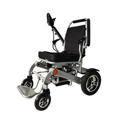 China For disabled to drive outdoor and inddor. Automatic Folding Handicapped Portable Electric Wheelchair With Suitcase Back Tray for sale