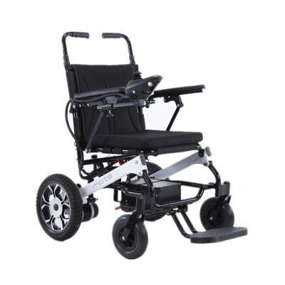 China For disabled to drive outdoor and inddor. 12AH lithium battery ruedas Silla aluminum electrica lightweight electric folding wheelchair for sale