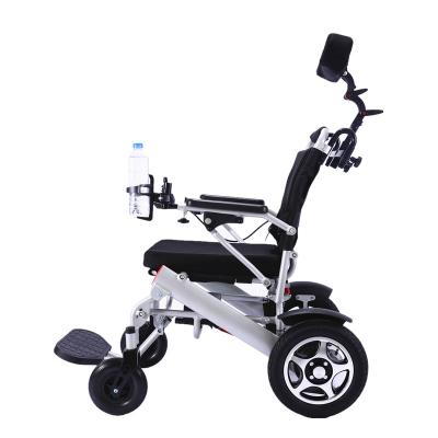 China For disabled to drive outdoor and inddor. 250W Motor Aluminum Lightweight Folding Portable Electric Wheelchair for sale