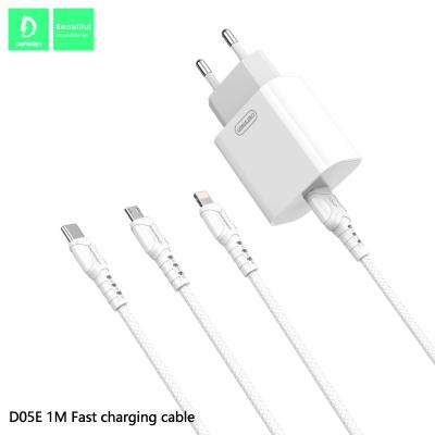 China Pvc Material Iphone Charging Line Fast Charging Mobile Phones Data Cable 3 In 1 Usb en venta