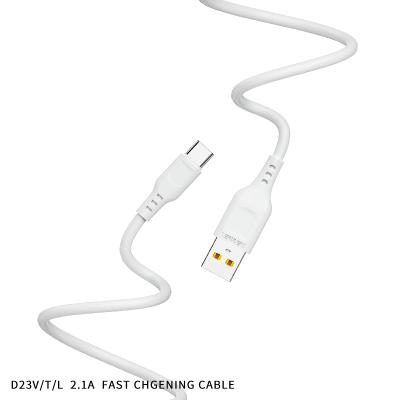 China 2M Black And White Iphone Charging Line Usb Micro Portable Mobile Phones Data Cable for sale