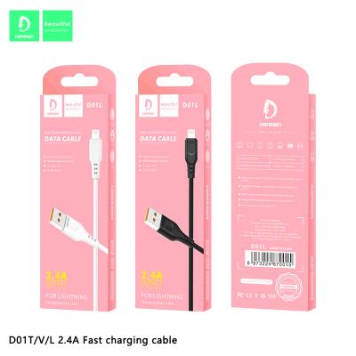 China Custom Micro USB Fast Charging Cable Mobile Phones Data Cable For Apple Pvc Material for sale