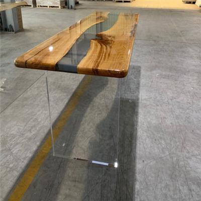 China Slab Table Top River Dining Table Top Foldable Epoxy Resin Wood Solid Wood Table for sale