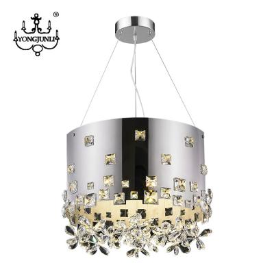 China Modern luxury office/restaurant/canteen/hotel/home/cafe decoration living room hotel crystal led chandelier pendant light for sale