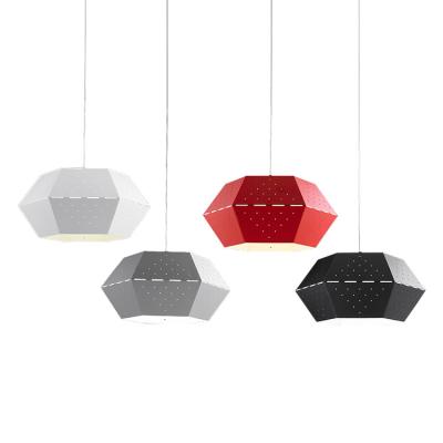 China Modern Red/Grey Black White Metal Modern Egyptian Iron Individualization Kitchen Hanging Lights Led Pendant Lamp for sale