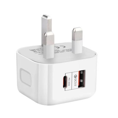 China White Palladium 20W and 20W PDQC Dual Port Quick Charger 3.0 Wall Charger Mobile Phone USB Wall Travel Charger Adapter Phone New Product Planet Fast Charging for sale