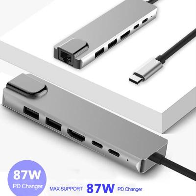 China Hot Selling Type-C HUB Docking Station Type-C HUB Docking Station with PD USB3.1 Charging Function for sale