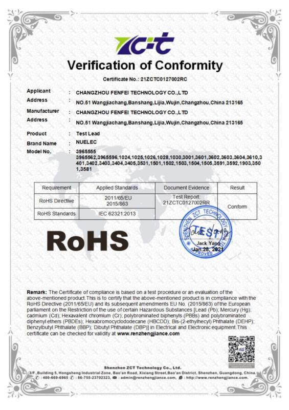 RoHS - Changzhou Fenfei Technology Co., Ltd.