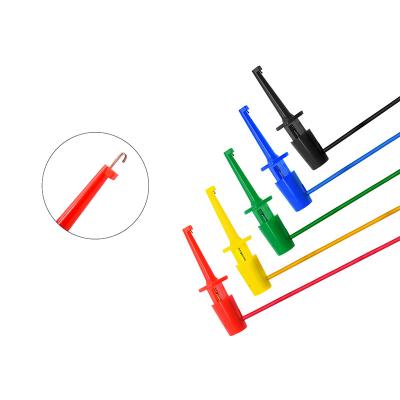 China 5pcs Multimeter Mini Grabber Test Leads Colorful Hook Lead Cable For Multimeter Electrical Testing for sale