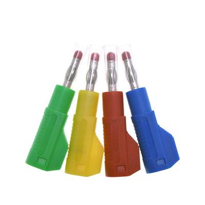 China audio & Visual High Quality Retractable Plug Connectors Wire Banana Sheath Wire Banana Stackable Sockets Adapter for sale