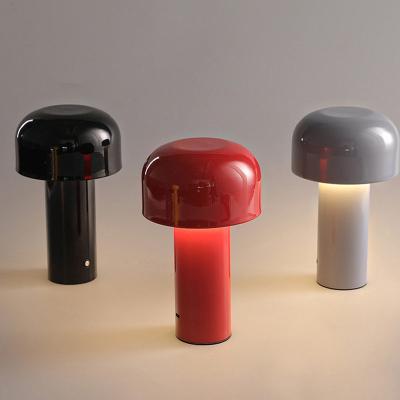 China China Wholesale Eco-friendly Rechargeable Night Lights Table Lamp with Adjustable 3-Color LED Mushroom Light for sale