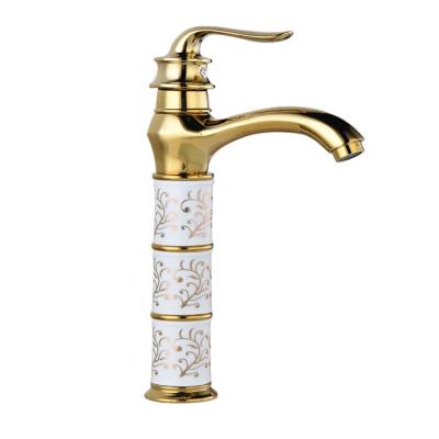 China Yile Taps Popular Single Handle Gold Basin Metered Ceramic Mixer Tap for sale