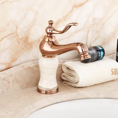 China High Quality Luxury Metered Bathroom Faucets Mixer Tap Basin Faucet Rose Gold for sale