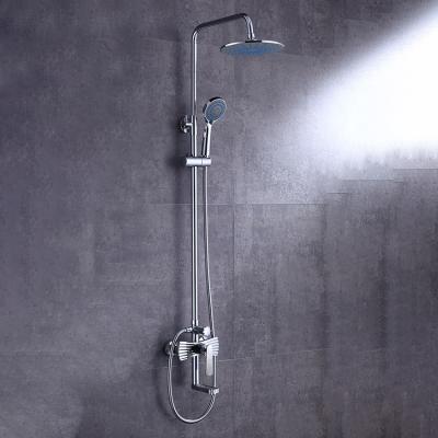 China With New Design Slide Bar Rainfall Shower System Brass Unique Shower Faucet Set for sale